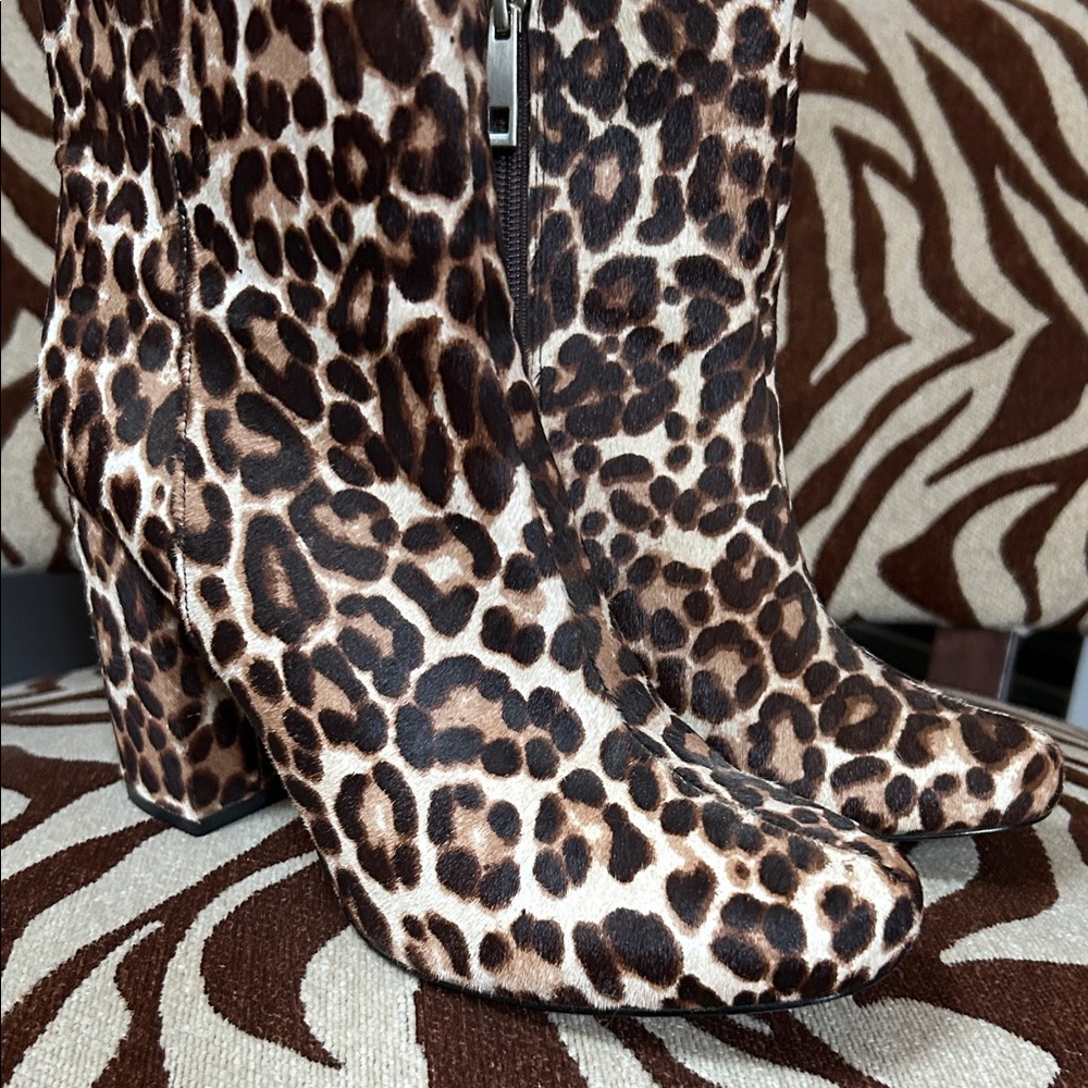 Charles David  Leopard Print Ankle Booties 9
